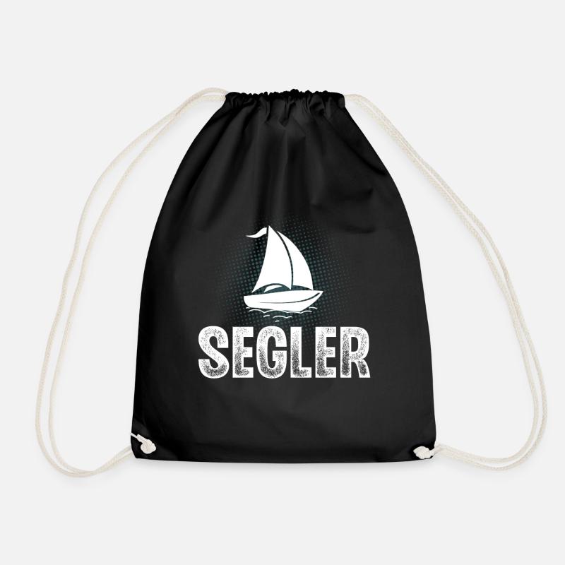 Segeln Segler Segelboot - Turnbeutel - Schwarz