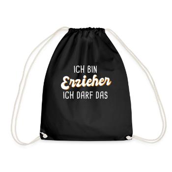 Erzieher - Turnbeutel - Schwarz - Vorne