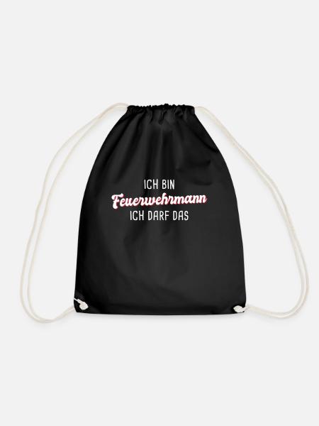 Feuerwehrmann - Turnbeutel - Schwarz