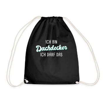Dachdecker - Turnbeutel - Schwarz - Vorne