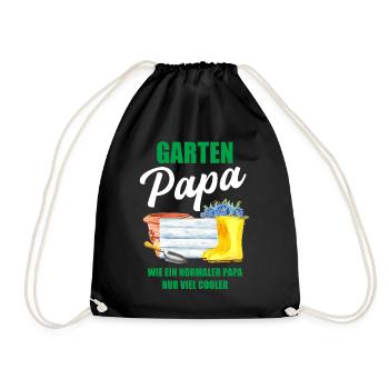 Garten Papa Lustiger Spruch Geschenk Herren - Turnbeutel - Schwarz - Vorne