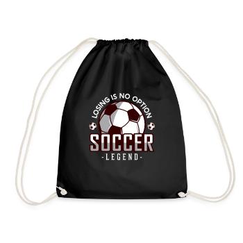 Losing is no Option Fußball Goal Keeper Futbol - Drawstring Bag - black - Front