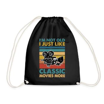 I'm Not Old, I Just Like Classic Movies More - Drawstring Bag - black - Front