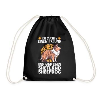 Fand meinen Shetland Sheepdog Sheltie - Turnbeutel - Schwarz - Vorne