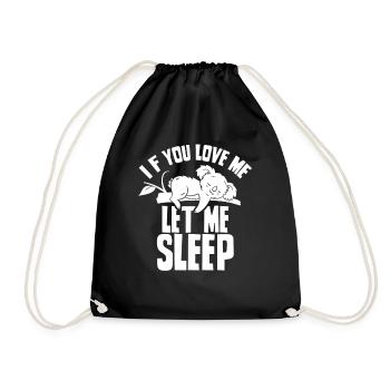 Si tu m’aimes, laisse-moi dormir animal Koala - Sac de sport léger - noir - Devant