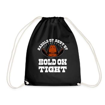 Rodéo Western Cowboy Wild West Retro Horse - Sac de sport léger - noir - Devant