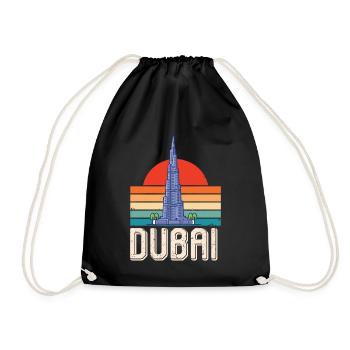 Dubai Sunrise Burj Khalifa VAE Mittlerer Osten - Turnbeutel - Schwarz - Vorne