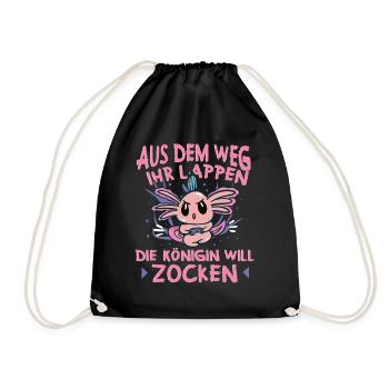 Aus Dem Weg Ihr Lappen der König Will Zocken Gamer - Turnbeutel - Schwarz - Vorne