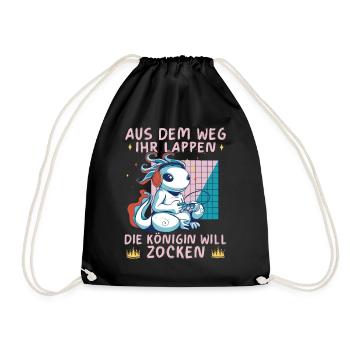 Aus Dem Weg Ihr Lappen der König Will Zocken Gamer - Turnbeutel - Schwarz - Vorne