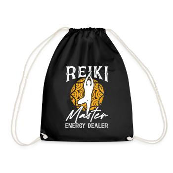 Energy Medicine Reiki Master Energy Healing - Drawstring Bag - black - Front