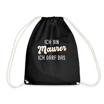Maurer - Turnbeutel - Schwarz - Vorne