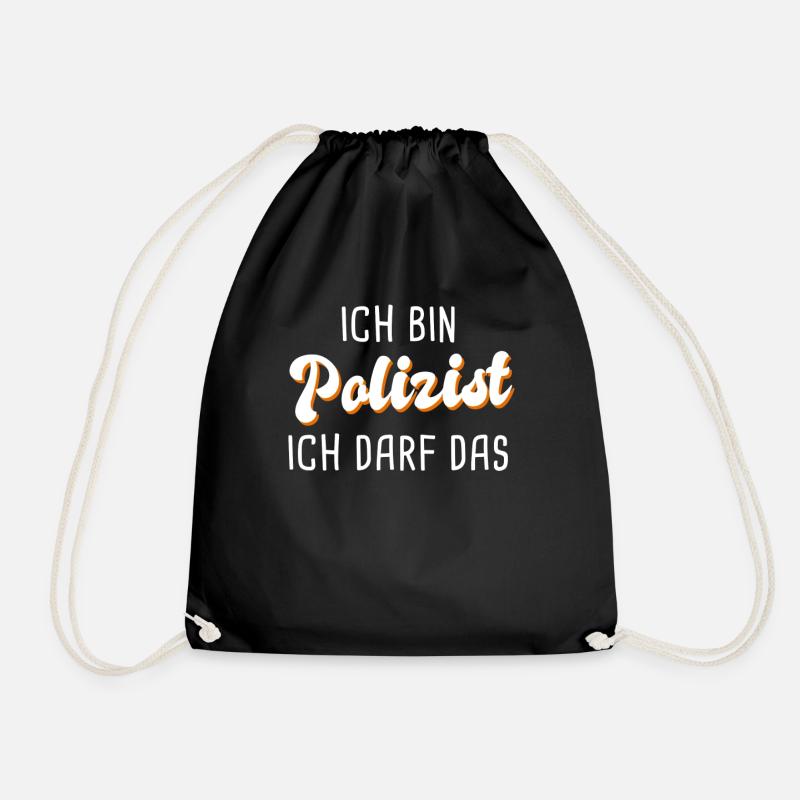 Polizist - Turnbeutel - Schwarz