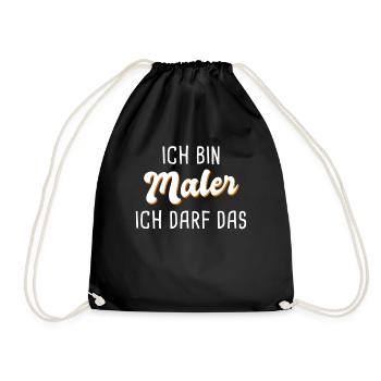 Maler - Turnbeutel - Schwarz - Vorne