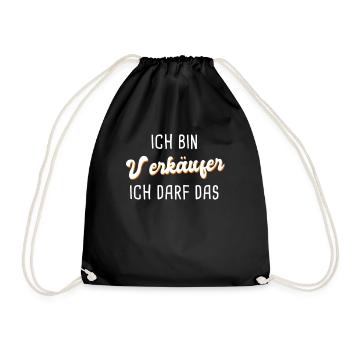Verkäufer - Turnbeutel - Schwarz - Vorne