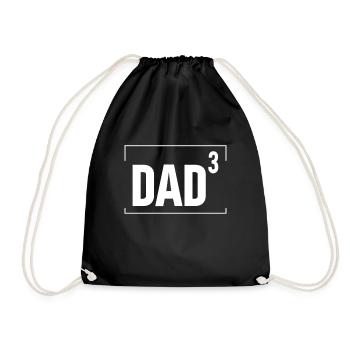 Father Of Three Children Father Day Papa Papi - Drawstring Bag - black - Front