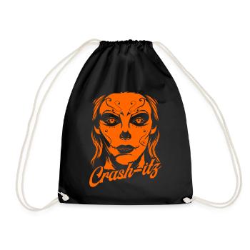 Design avant La Muerta fait à la main par Crashitz - Sac de sport léger - noir - Devant