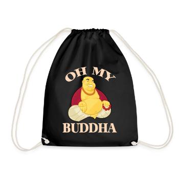 Oh mon Bouddha Bouddhisme Méditation Détendez-vous - Sac de sport léger - noir - Devant