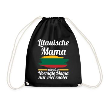 Litauerin Litauische Mama Litauen Mutter - Turnbeutel - Schwarz - Vorne