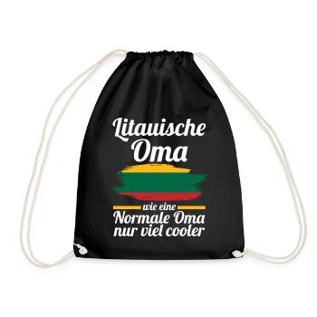 Litauerin Litauische Oma Litauen - Turnbeutel - Schwarz - Vorne