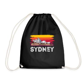 Sydney Retro Opernhaus Australien Konzert - Turnbeutel - Schwarz - Vorne