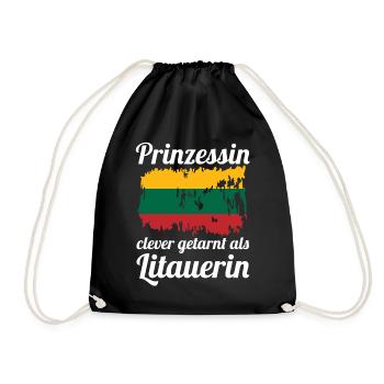 Prinzessin Litauer Litauisches Litauen - Turnbeutel - Schwarz - Vorne