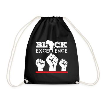 Mandela Black Excellence Freiheit Südafrika - Turnbeutel - Schwarz - Vorne