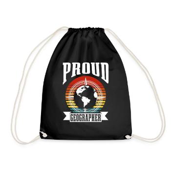 Proud Geographer Geographer Profession Geography - Drawstring Bag - black - Front