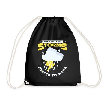 Storm Hunter Tornados Storm Chaser Gift - Drawstring Bag - black - Front