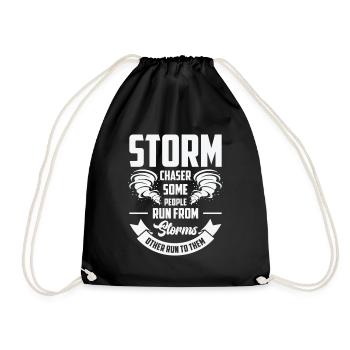 Storm Hunter Tornados Storm Chaser Gift - Drawstring Bag - black - Front