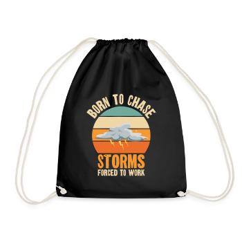 Storm Hunter Tornados Storm Chaser Gift - Drawstring Bag - black - Front