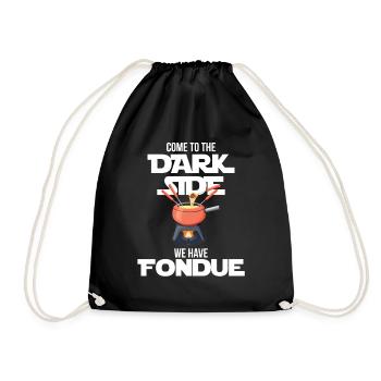 Fondue Dark Side Suisse Fromage Alpes - Sac de sport léger - noir - Devant