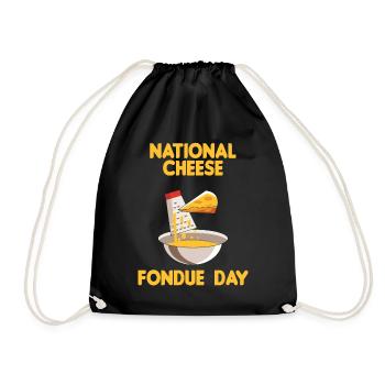 Journée nationale du fromage Suisse Fondue Alpes - Sac de sport léger - noir - Devant