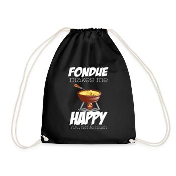 Fondue Bonheur Alpes occidentales Suisse Fromage - Sac de sport léger - noir - Devant