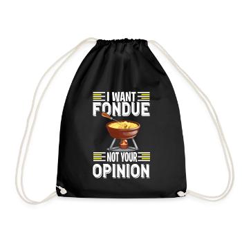 Cheese Fondue Please Swiss Alps - Drawstring Bag - black - Front