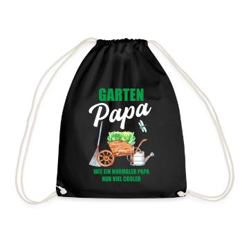 Garten Papa Lustiger Spruch Geschenk Herren - Turnbeutel - Schwarz - Vorne