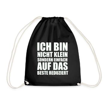 Auf Das Beste Reduziert - Lustiger Spruch - Turnbeutel - Schwarz - Vorne