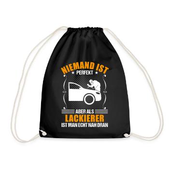 Fahrzeuglackierer Spruch Lackierer Geschenk - Turnbeutel - Schwarz - Vorne