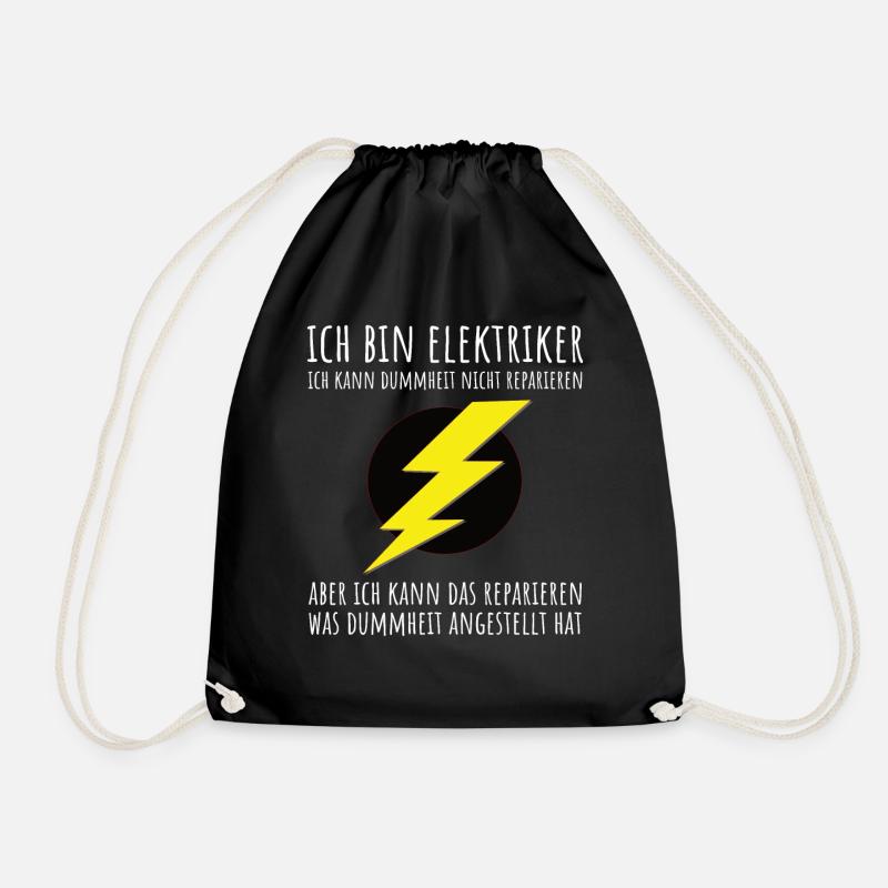 Elektriker Handwerker - Turnbeutel - Schwarz