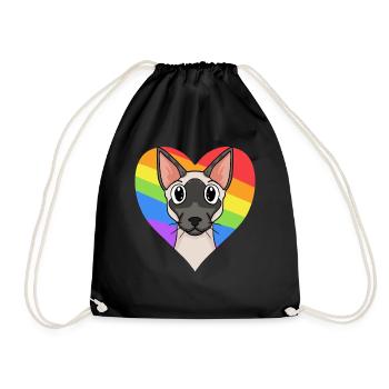 Siamese Cat Cat - Drawstring Bag - black - Front