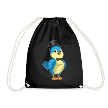 Mariage avec le chapeau haut-de-forme Bird Groom - Sac de sport léger - noir - Devant