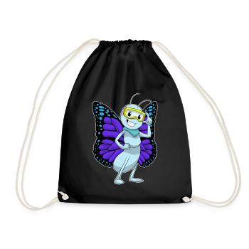 Lunettes Papillon - Sac de sport léger - noir - Devant