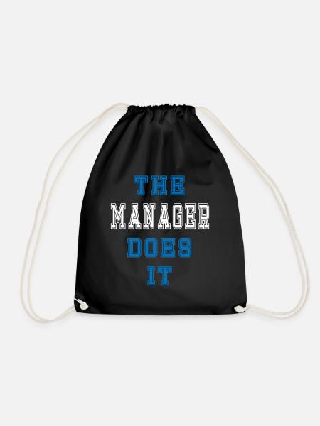 The Manager does it Manager Geschenk - Turnbeutel - Schwarz