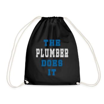 The Klempner does it Klempner Geschenk - Turnbeutel - Schwarz - Vorne