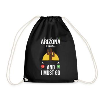 Arizona calls grand canyon Colorado Mountains - Drawstring Bag - black - Front