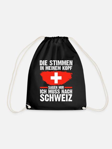 Schweiz Schweizer - Turnbeutel - Schwarz