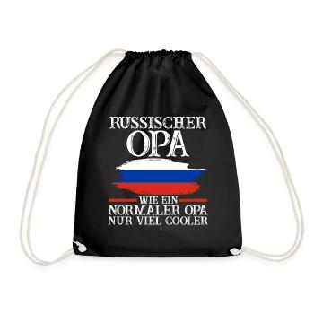 Russischer Opa Russen Russland - Turnbeutel - Schwarz - Vorne