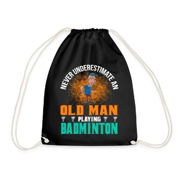 Cool Badminton Dad Badminton Spieler Vater - Turnbeutel - Schwarz - Vorne