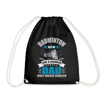 Cool Badminton Dad Badminton Spieler Vater - Turnbeutel - Schwarz - Vorne
