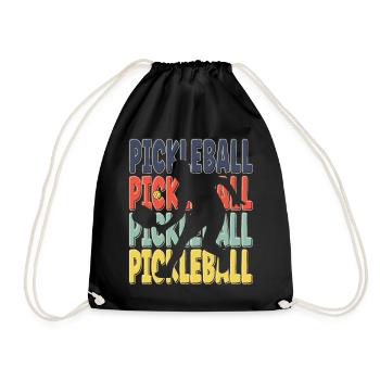 Cool Retro Text Silhouette Pickleball - Sac de sport léger - noir - Devant