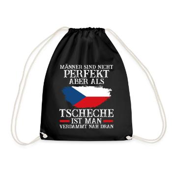 Tschechien Tscheche Tschechisches - Turnbeutel - Schwarz - Vorne